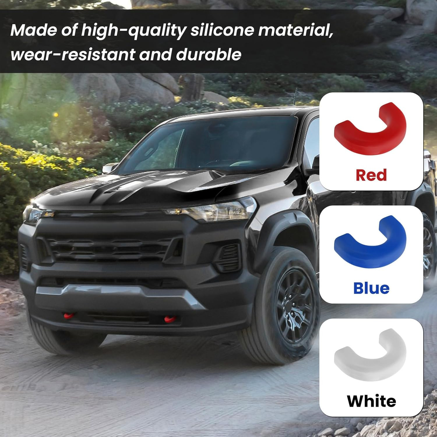 Tow Hooks Covers for Chevy Colorado Trailboss 2015-2026/GMC Canyon 2015-2022 (No