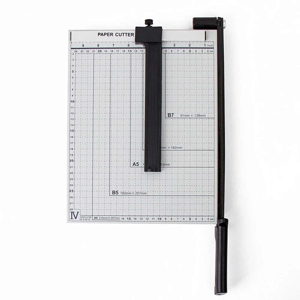 A4 Guillotine Paper Cutter (12" x 10"), Paper Trimmer with Multi Sheet Capacity