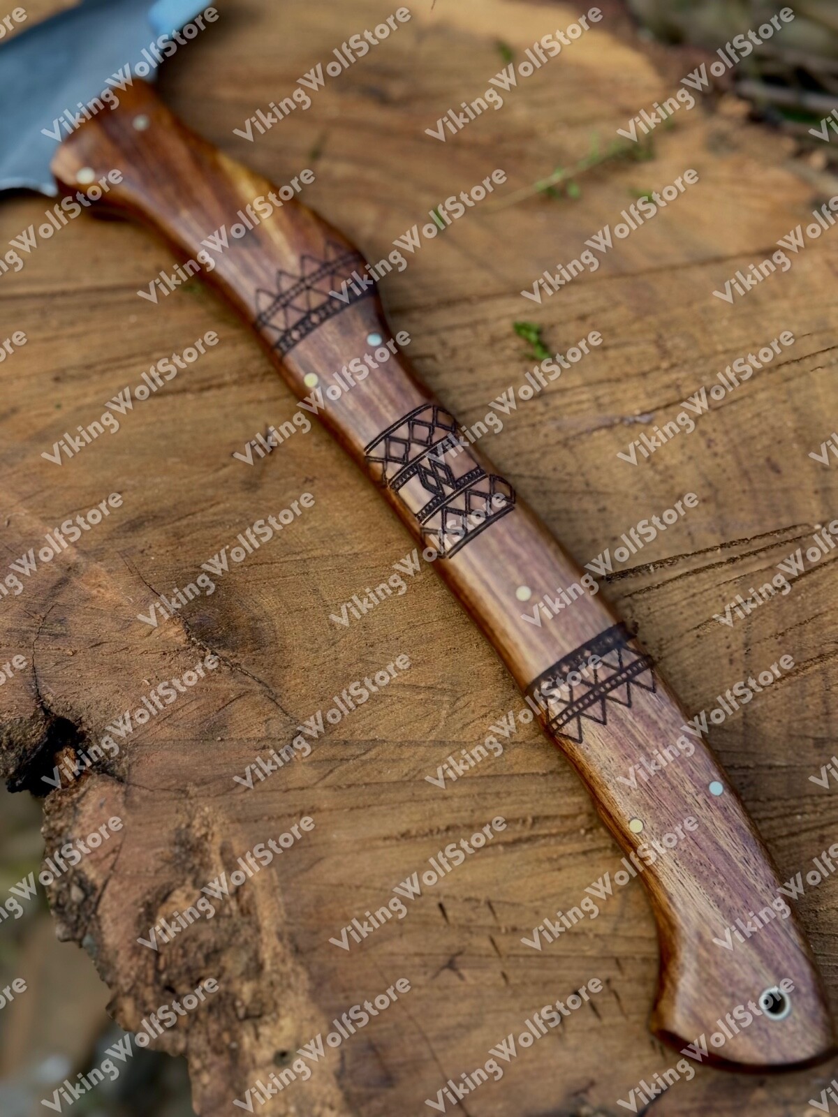 CUSTOM HANDMADE 14" CARBON STEEL REPLICA WINKLER HUNTING/THROWING AXE W/SHEATH