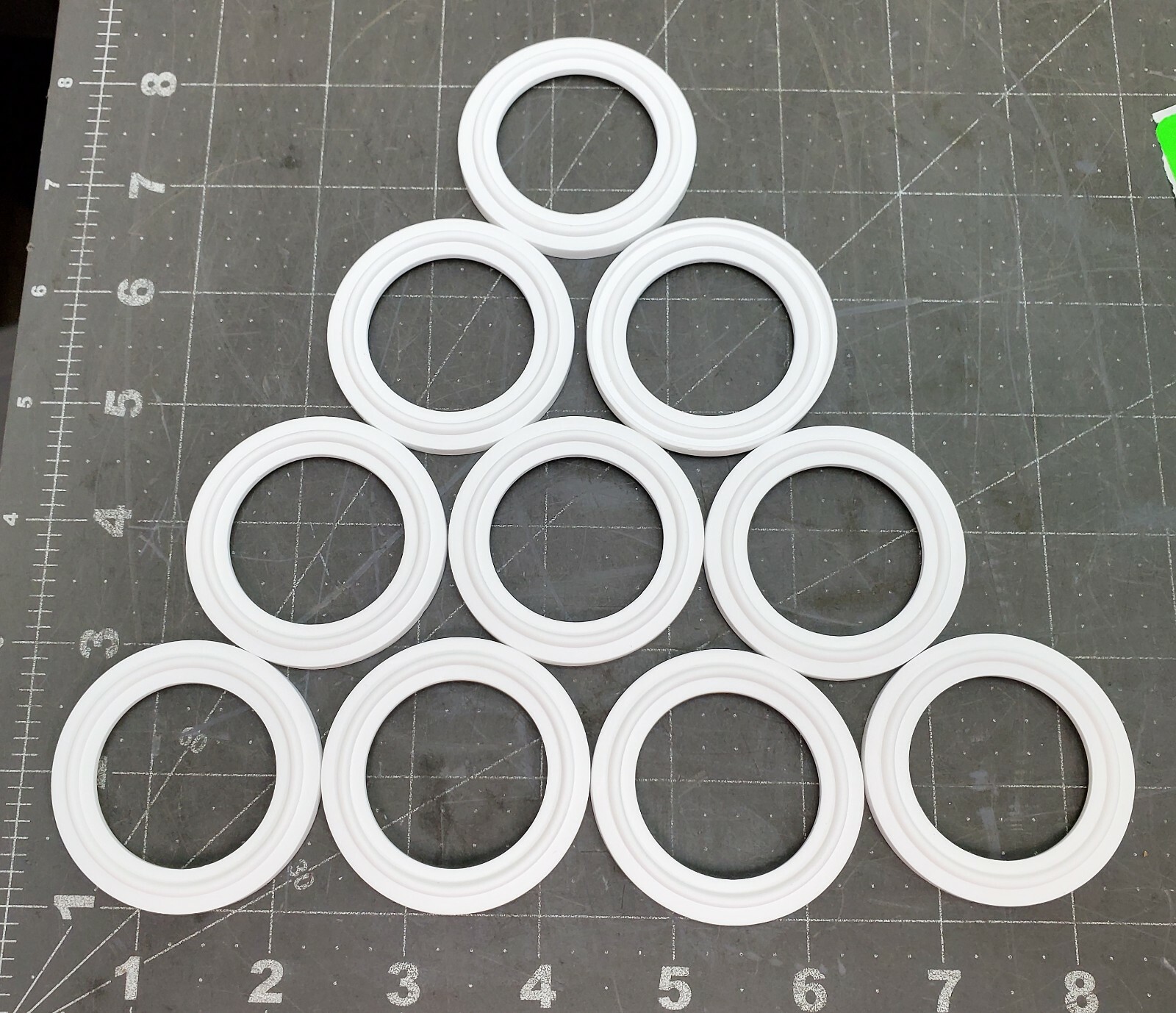 10 WHITE SILICONE TRI CLAMP SANITARY GASKETS 1-1/2" TRICLAMP TRI-CLOVER [Z5S5]