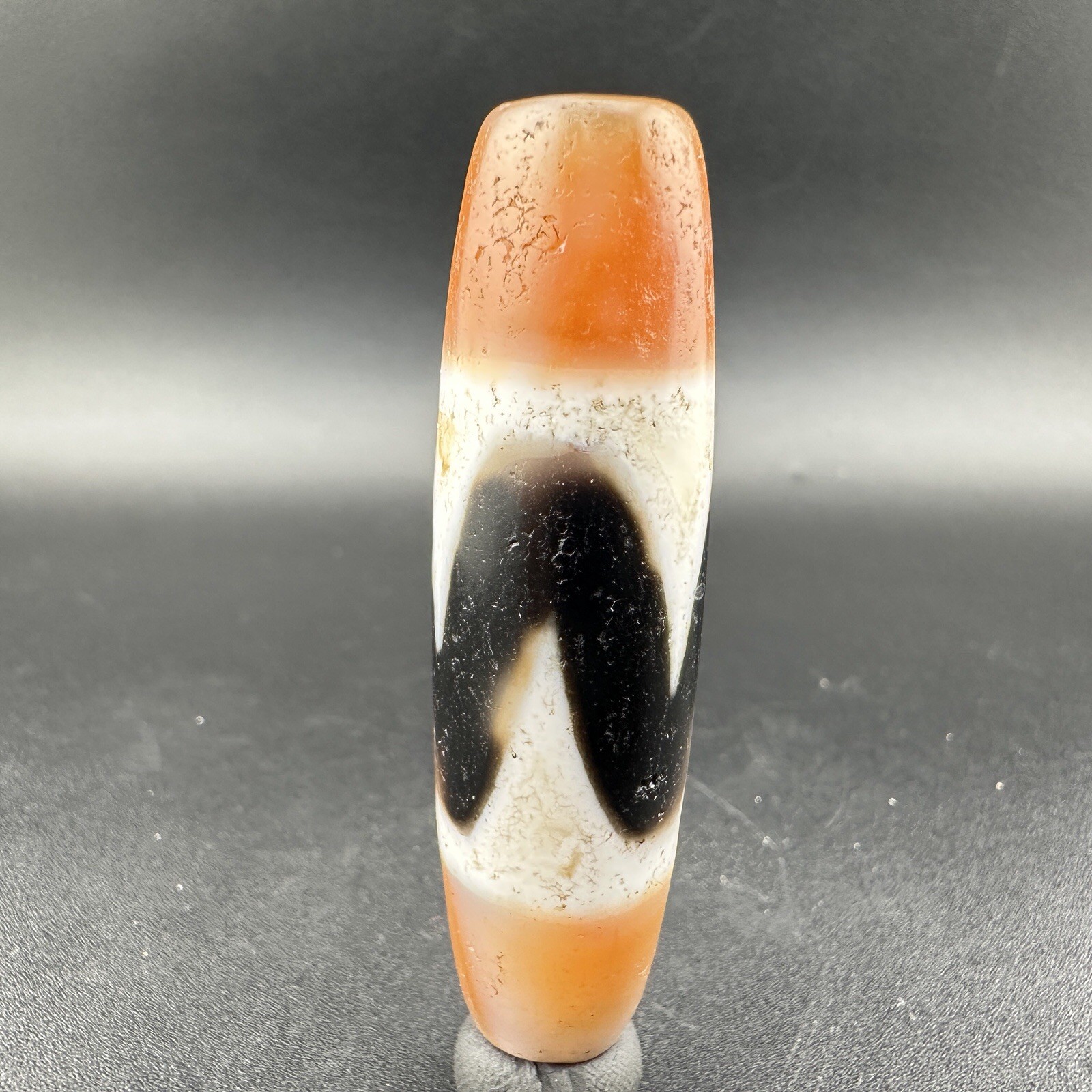 Indo Tibetan Himalayan Agate Dzi Amulet Prayer Pendant Bead Rare