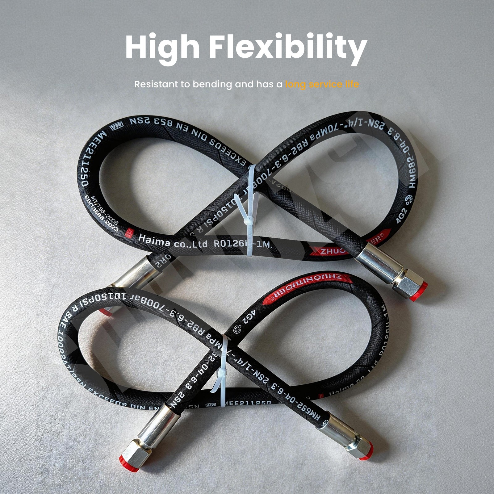 AGT Miva China Mini Excavator M14x1.5x 36" Hydraulic Hose New Both Ends Straight