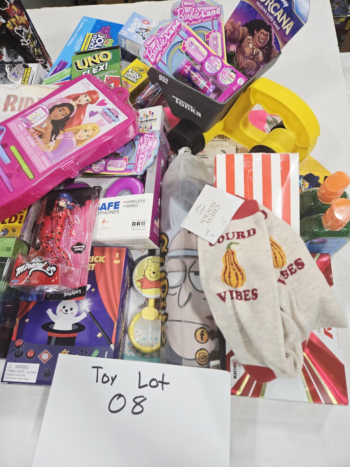 Disney Lorcana Animal Crossing Barbie Lot Marvel Socks LEGO Uno Pop Funko