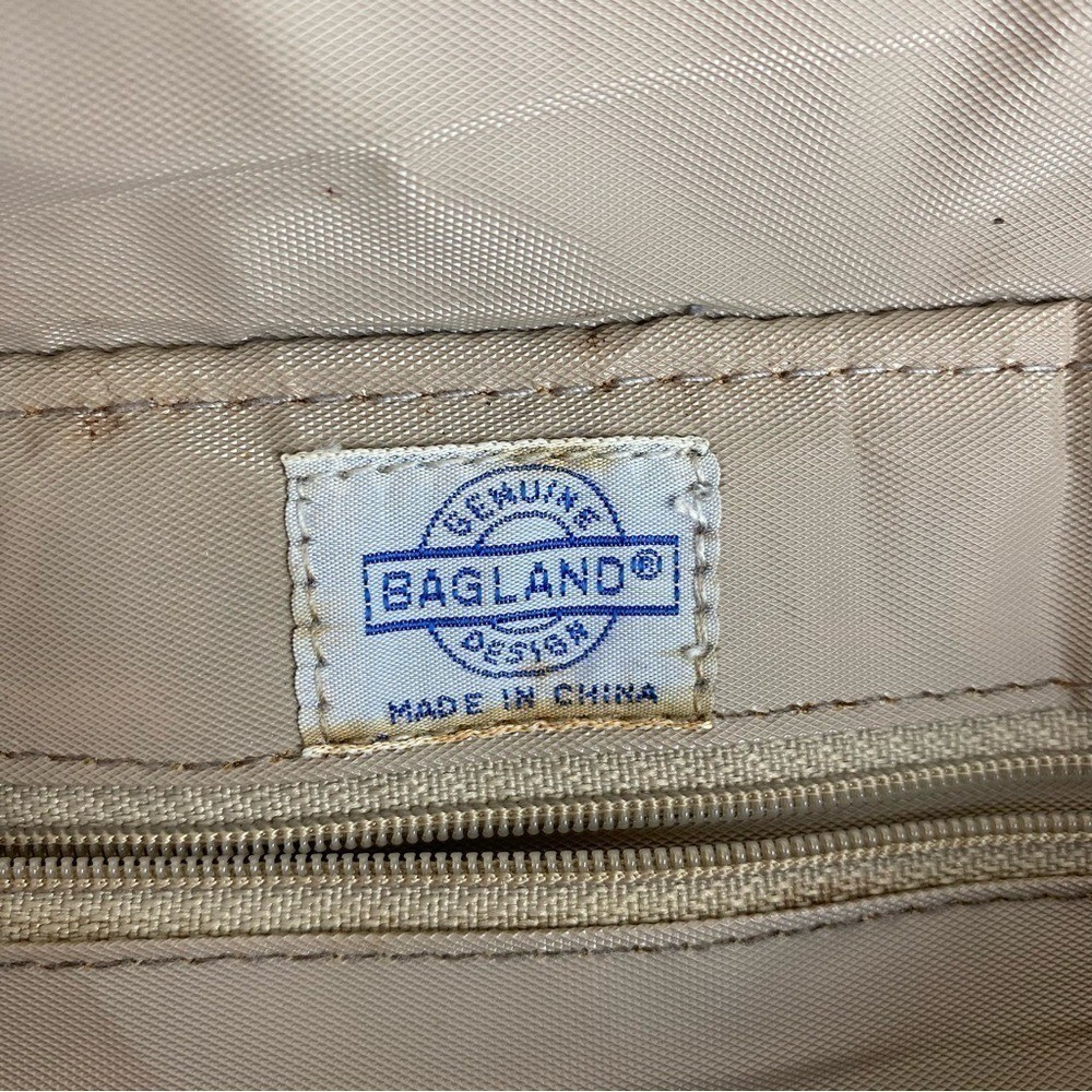 Vintage 80s Bagland Faux Leather Tapestry Patchwork Large Clutch Purse Wristlet