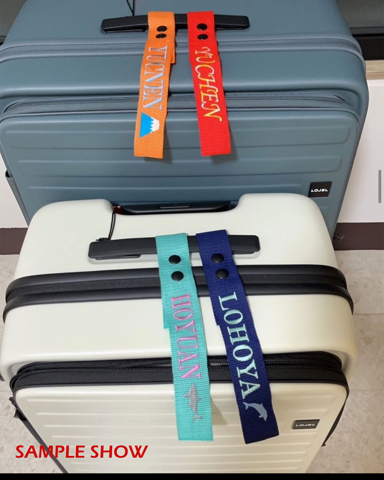 Customized Luggage Tags Personalized Suitcase Tag Text Baggage Label Embroidered