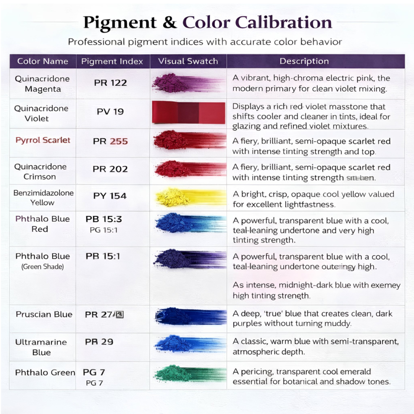 Pyrrol Red Yellow Sett Pigment Dry Powder set 10 x 50ml