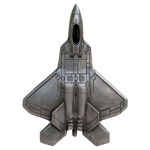 F-22 Raptor Military Aircraft Shaped Challenge Coin