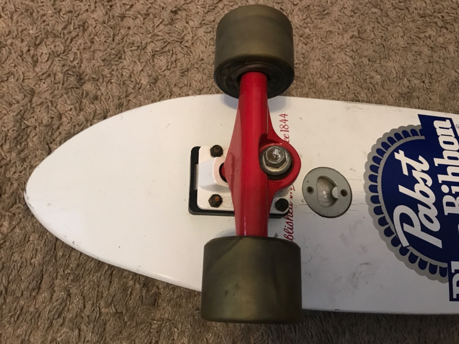 Santa Cruz x Pabst Blue Ribbon "Cold One" Skateboard Deck Built-in Bottle Opener