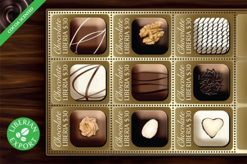 Liberia 2011 - Chocolate Delicacies - Stamp Sheet of 9 stamps - MNH