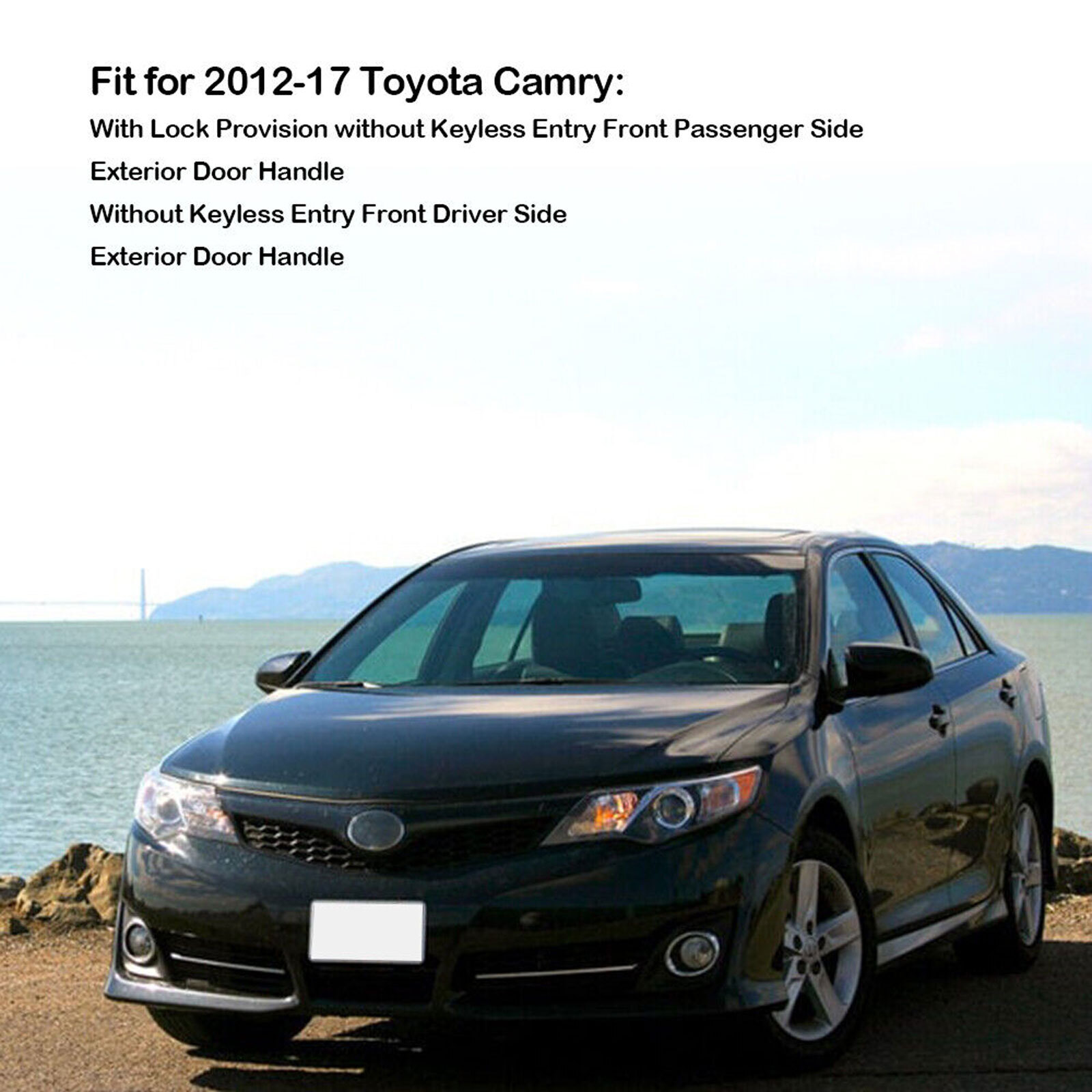 Front Exterior Outside Black Door Handle LH or RH Side FITS 2012-17 Toyota Camry