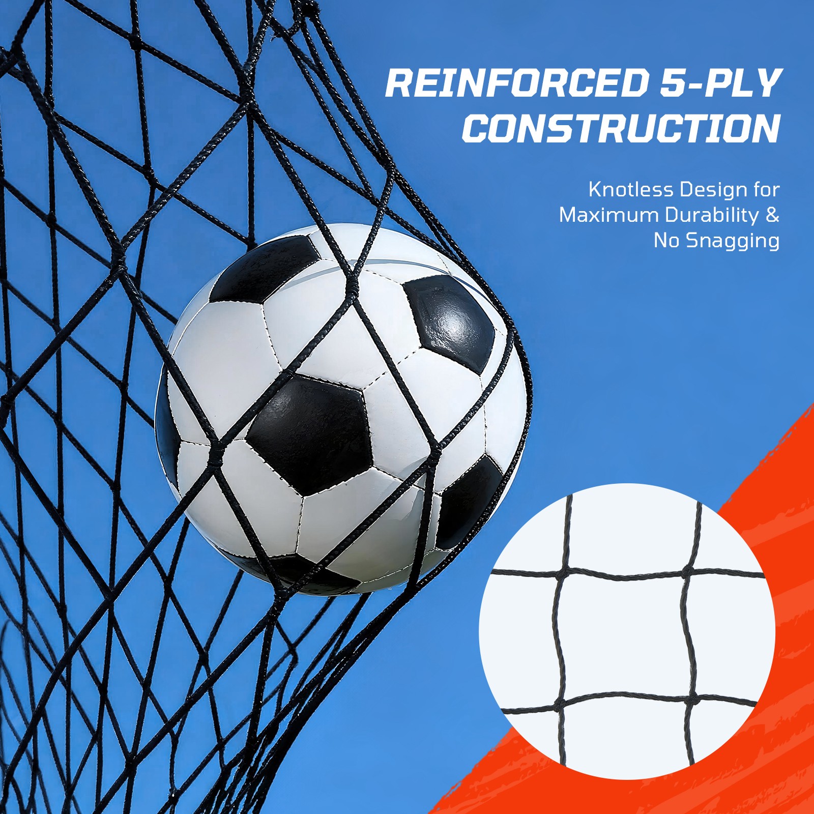 Portable Soccer Net 12x6ft Soccer Goal for Backyard Steel Frame with Net, Ladder