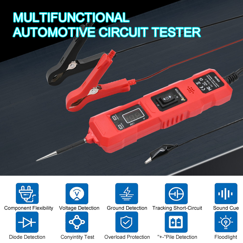 6-48V Automotive Digital Power Probe Circuit Electrical Tester Device System