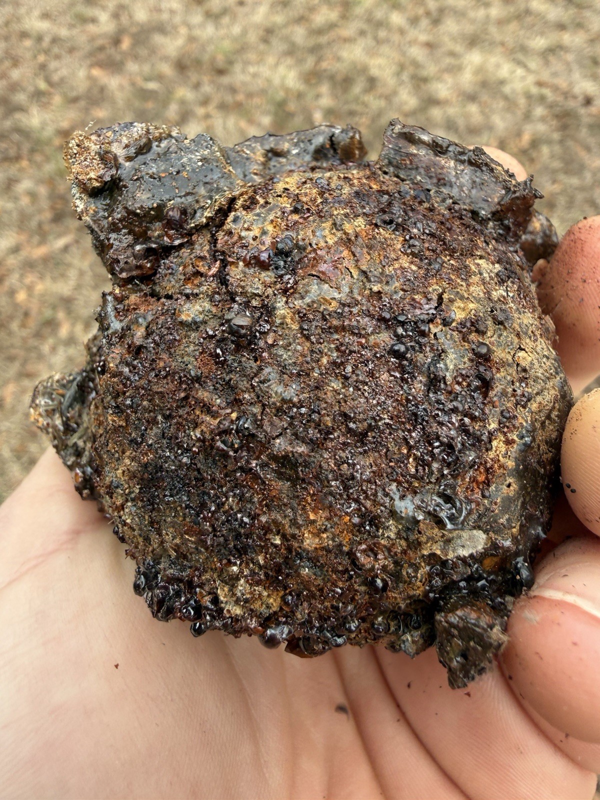 1715 Treasure Fleet Shipwreck Recovered Small Iron Cannonball - Encrusted