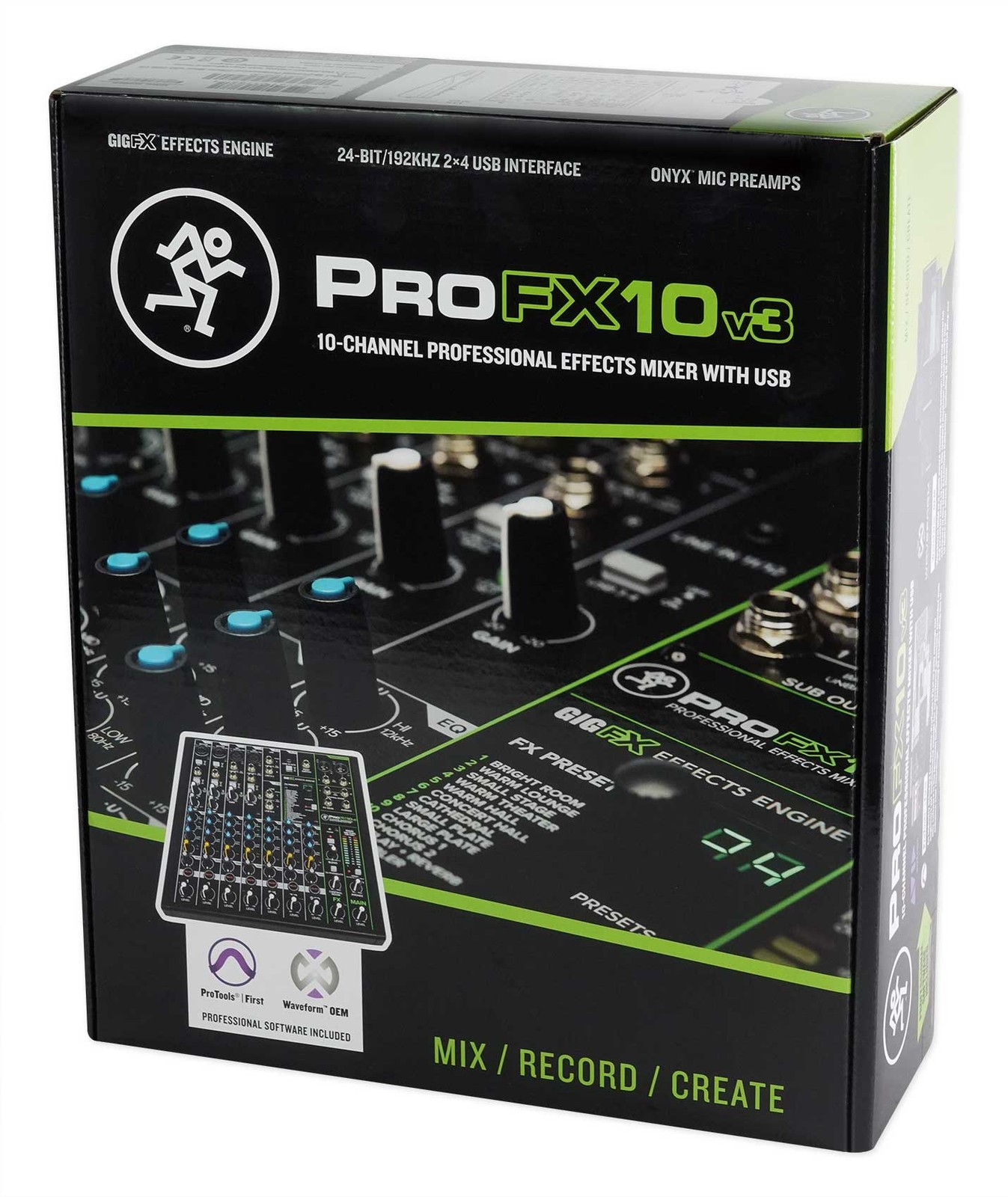 Mackie ProFX10v3 10-Channel Professional Effects Mixer w/USB ProFX10 v3