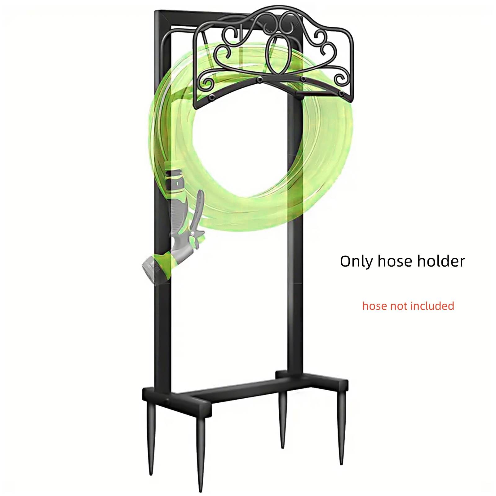 3 Types 41.5" Freestanding Metal Garden Hose Holder Hanger