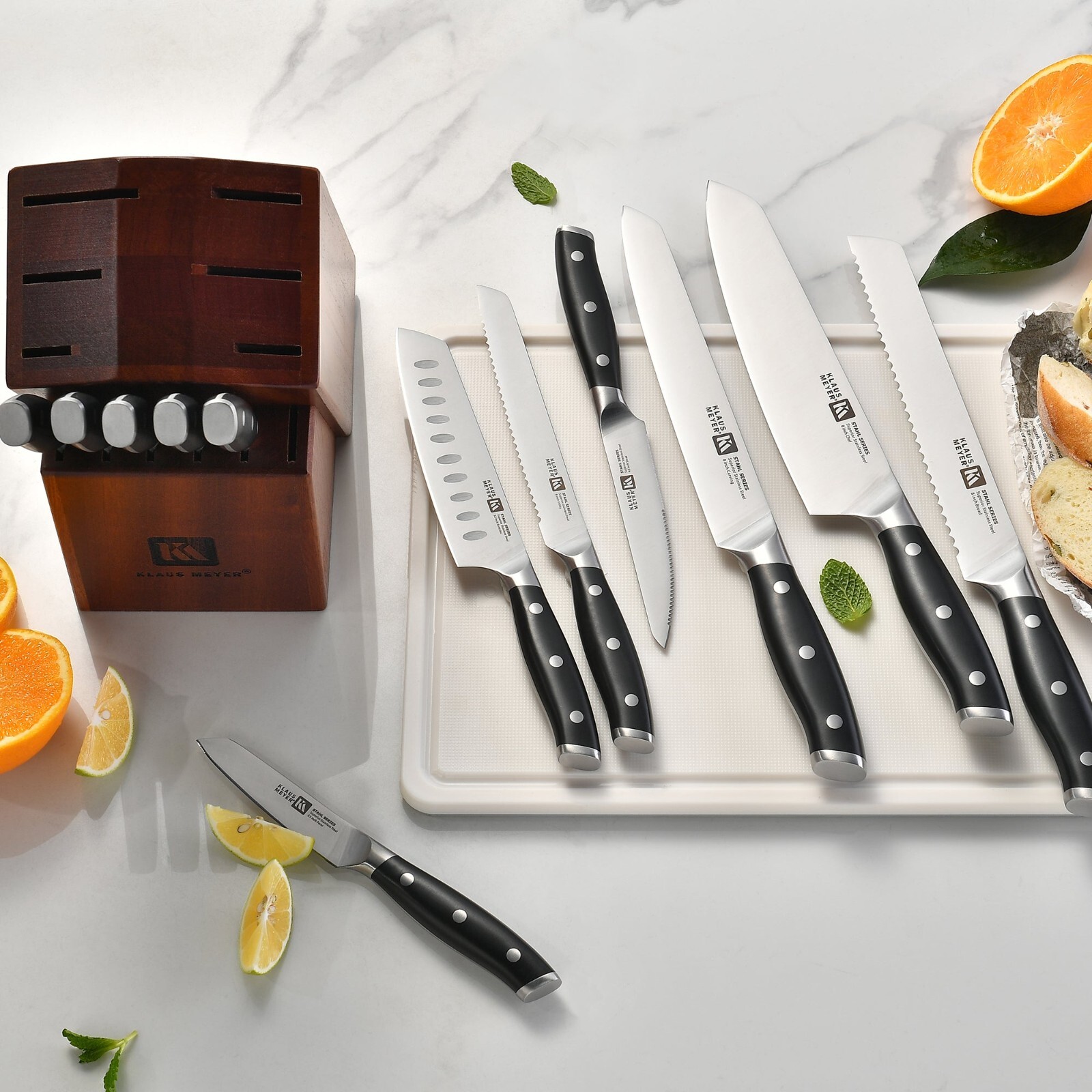 Klaus Meyer Stahl High Carbon Steel 13 Piece Knife Block Set