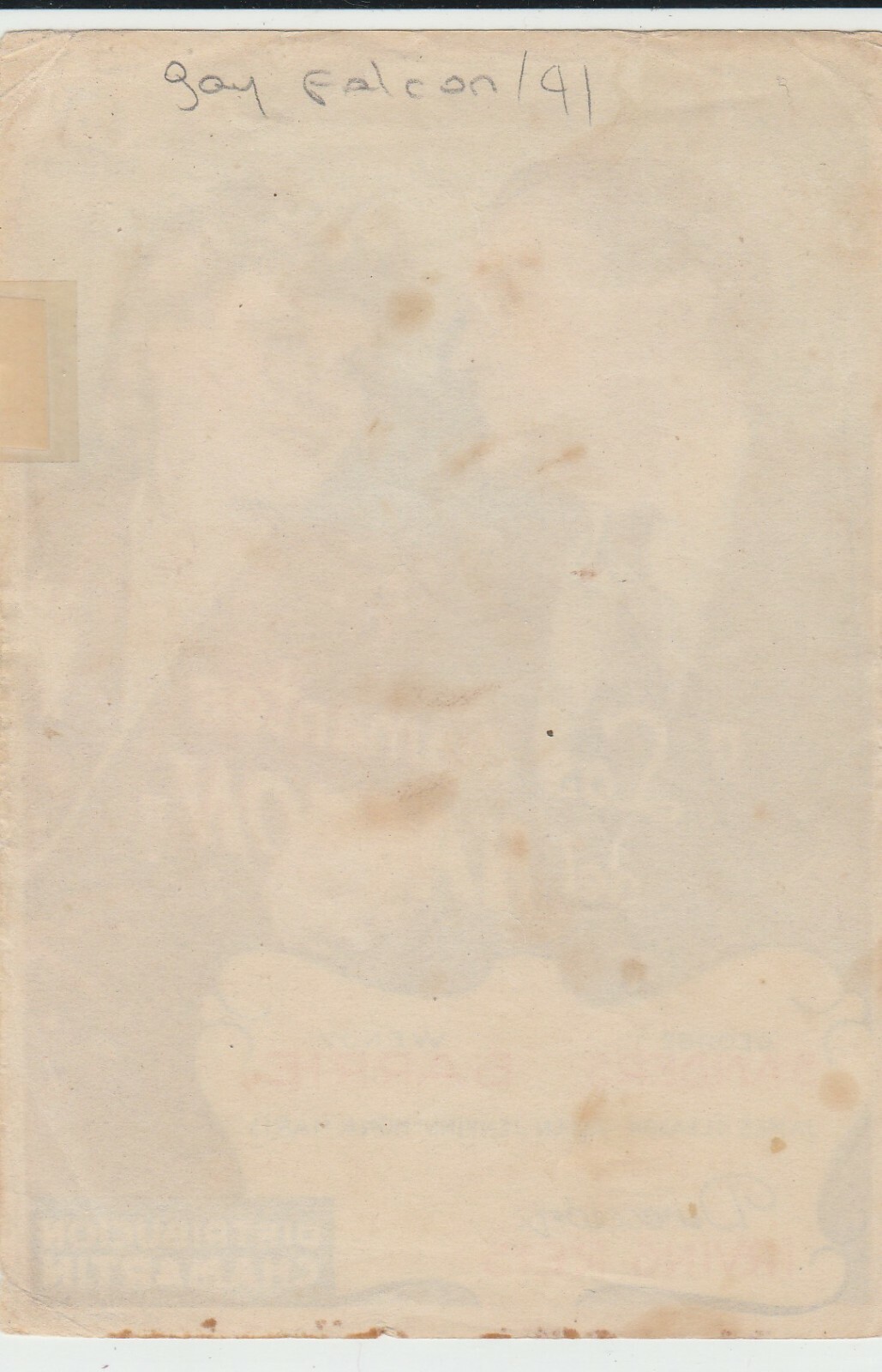 The Gay Falcon 1941 Spanish Movie Herald - 1st Falcon Film George Sanders