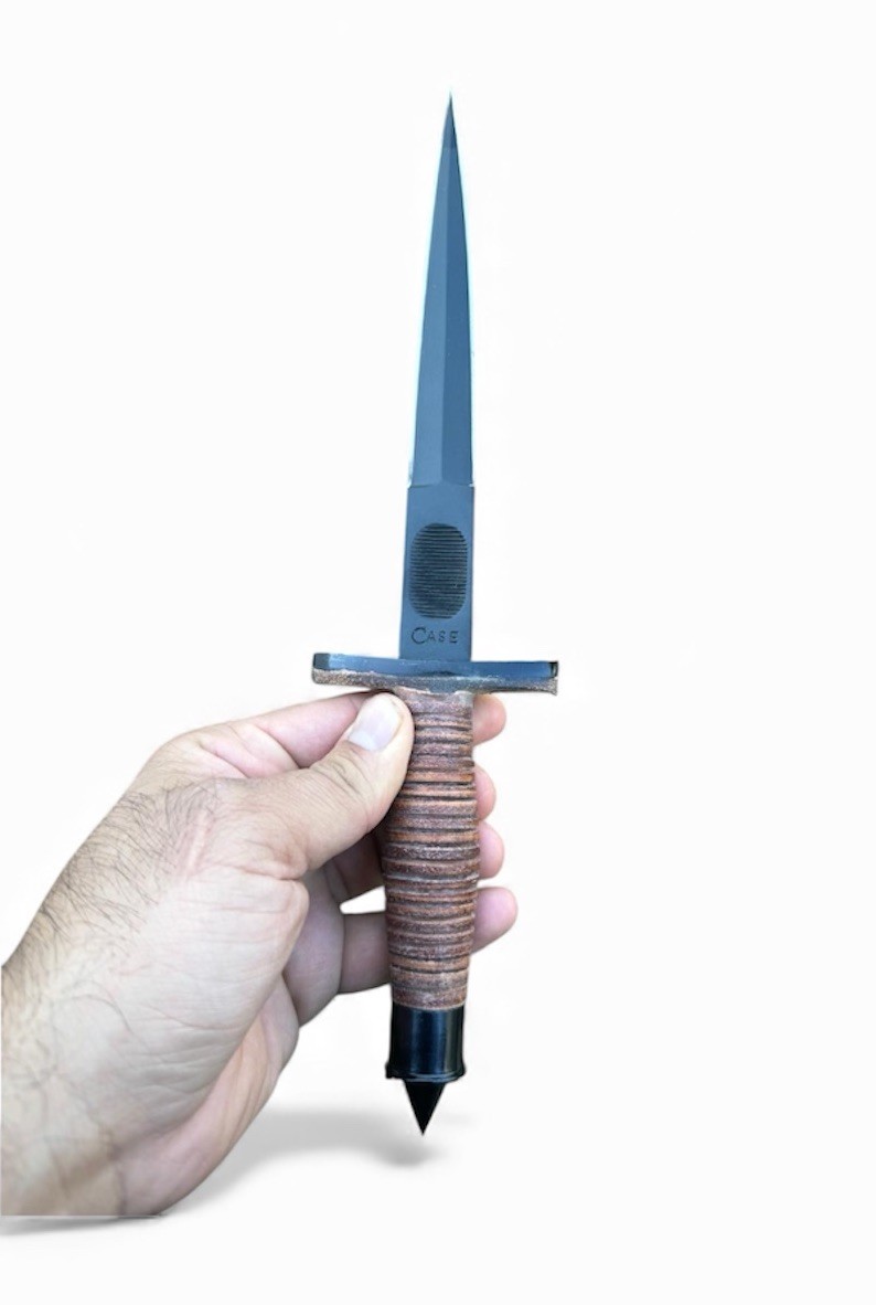 CASE V-42 Double Edge Dagger Forces WWII Knife FSSF Devil's Brigade Stiletto