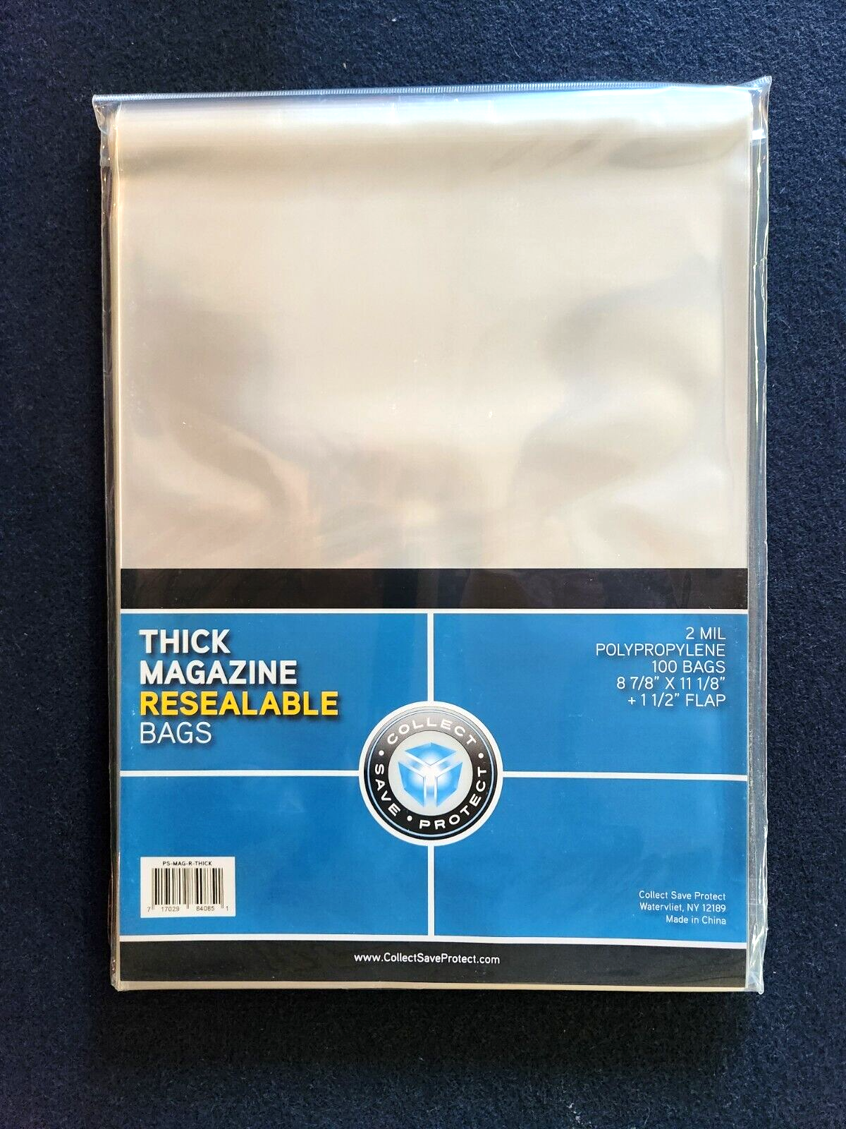 100 Thick Magazine Sleeves Resealable Plastic Storage Bags 8 7/8" x 11 1/8"