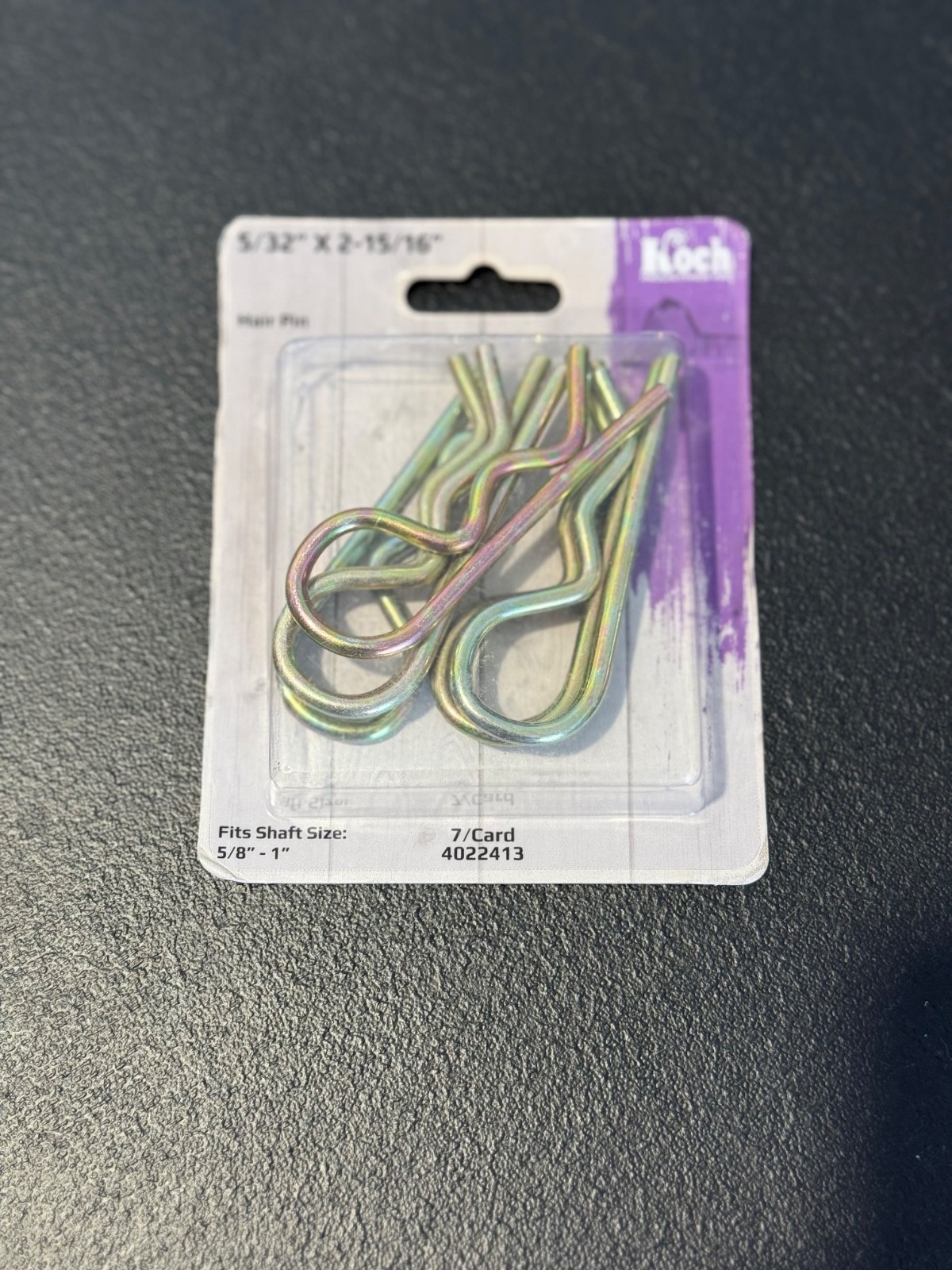 Koch Industries 4022413 Yellow Zinc Plated Wire Hair Pin Clip 5/32 x 2-15/16 in.