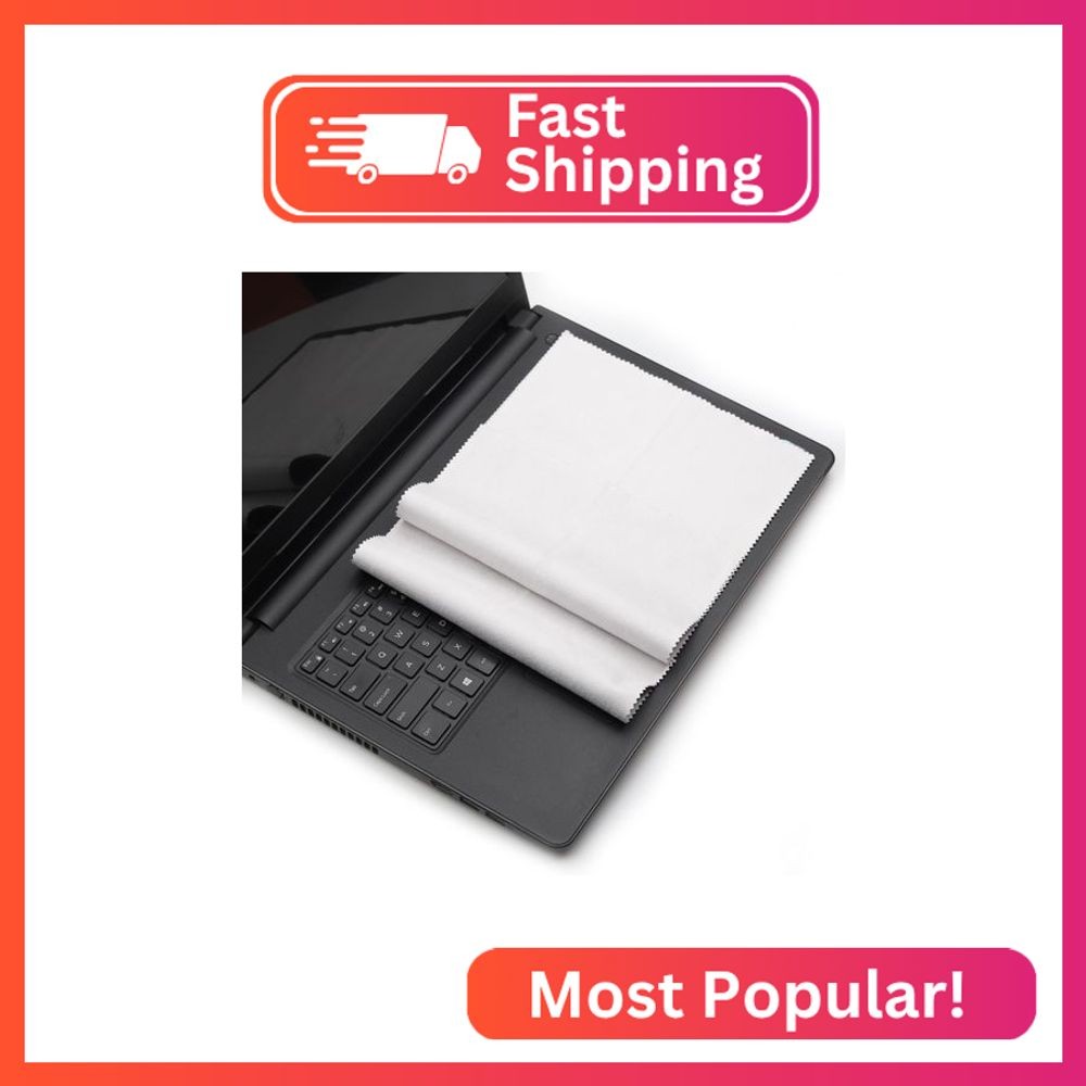 2-Pack Microfiber Laptop Cleaning Cloth - Clean Screen Dust & Protect Keyboard,
