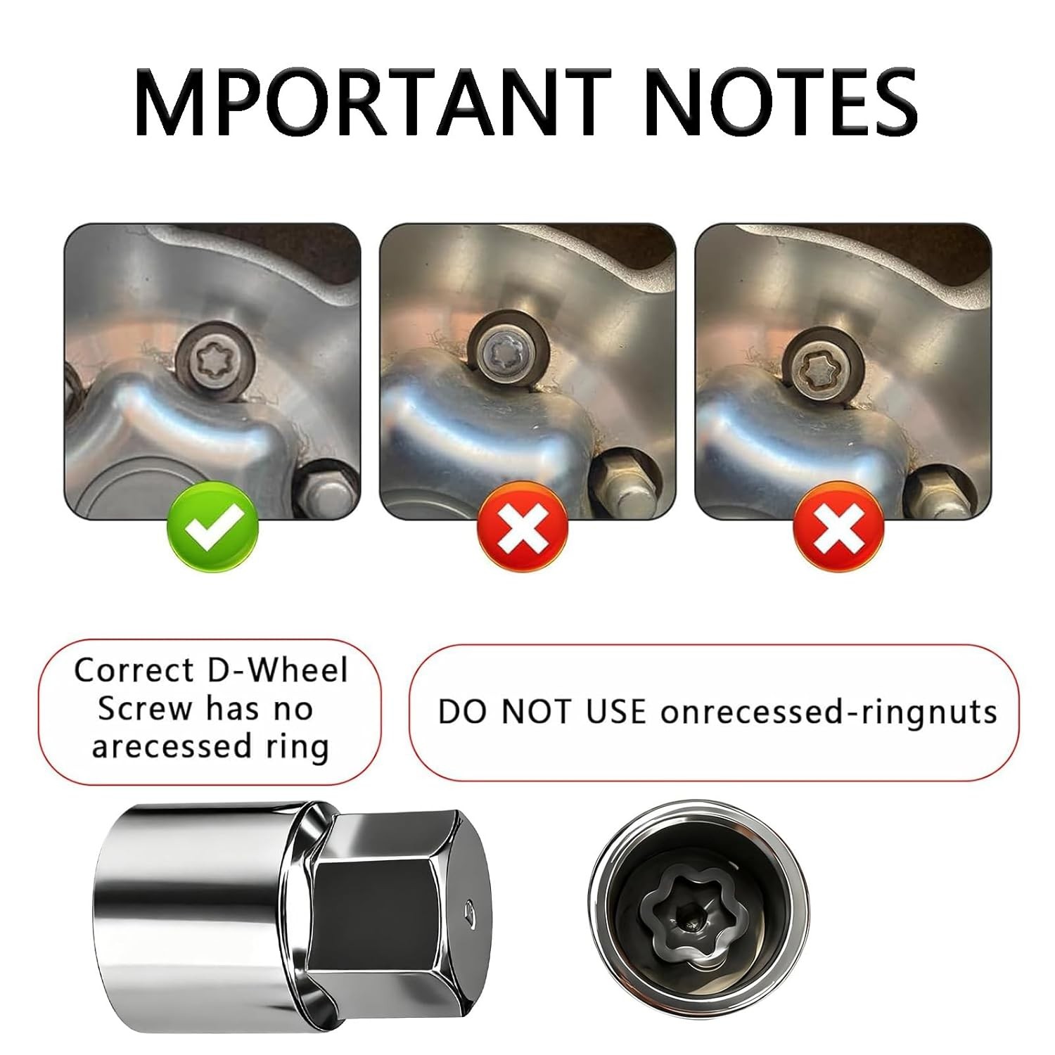 D-Type Wheel Lock Key for Toyota & Lexus | Professional Anti-Theft Lug Nut Remov