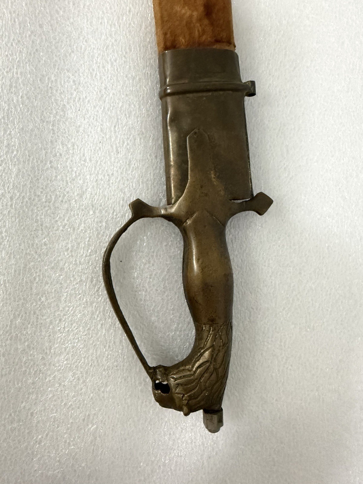 Decorative Indian Saber Sword Khanda Sikh Symbol w Scabbard 34”