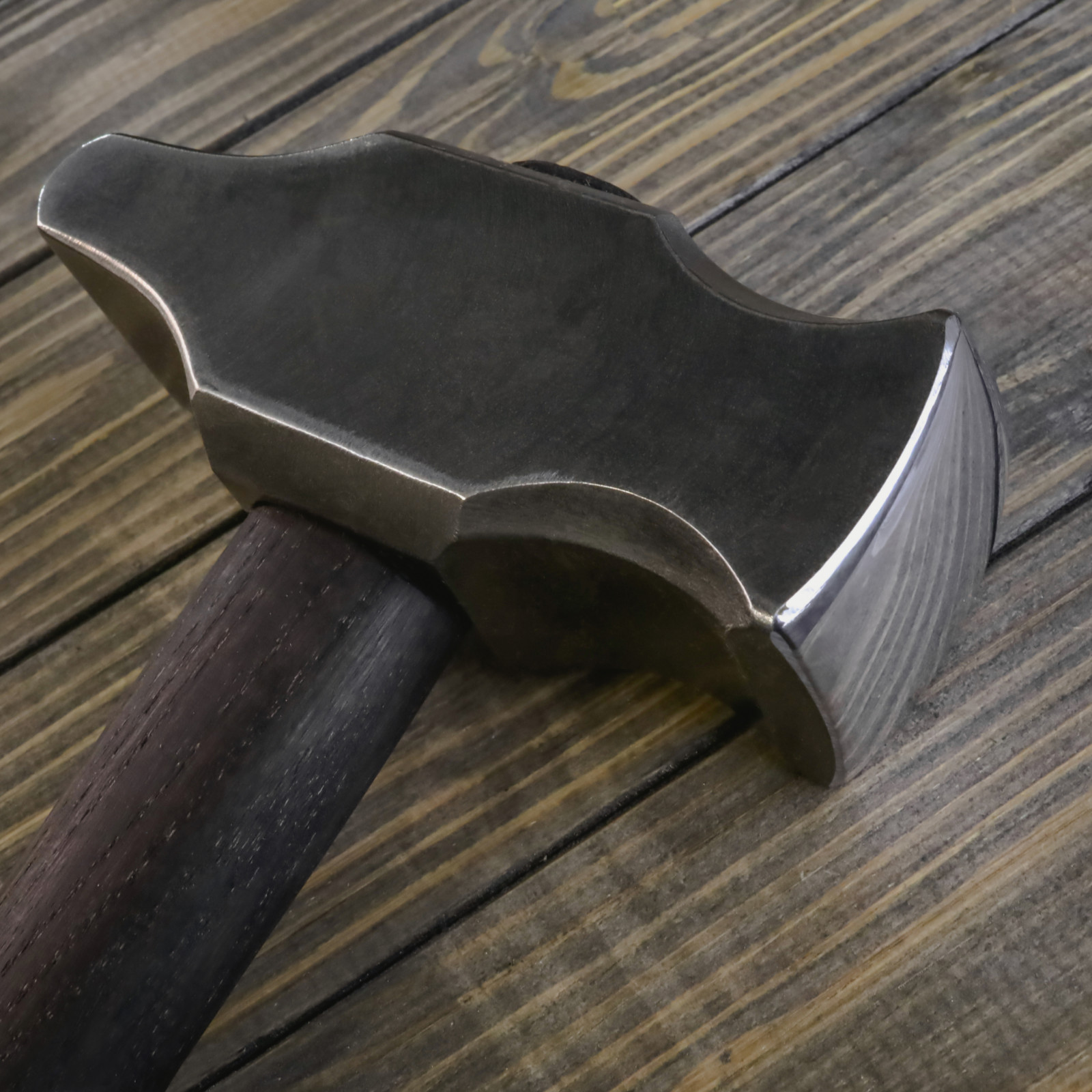 Professional Cross Peen Hammer Hand Forged Blacksmith Forging Tool Steel 3.3lb