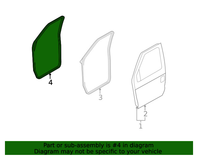 Genuine Ford Weather-Strip On Body 4C2Z1520709AB
