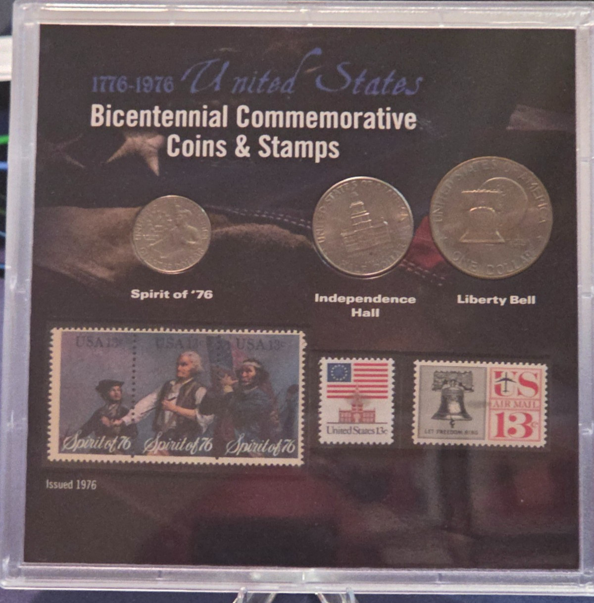 1976 Uncirculated Mint Set Postal Commemorative Society Coin & Stamps Set