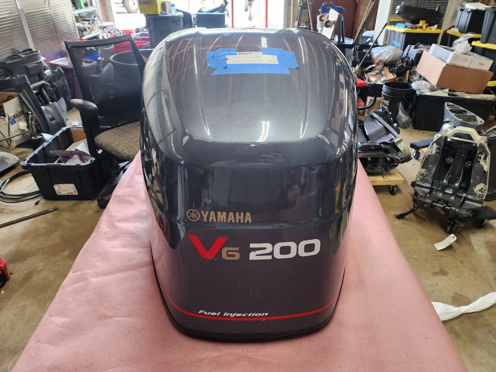 YAMAHA TOP COWLING ASSY, 67H-42610-00-4D, 2002 200HP OX66 2.6L, 83EP-46