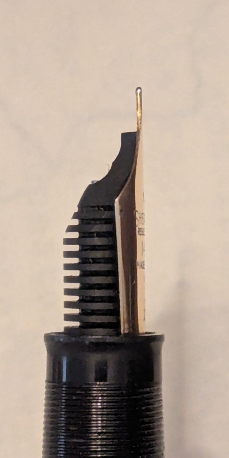 Vintage Aqua Sheaffer Admiral Snorkel Fountain Pen 14k #5 Fine Nib Unrestored