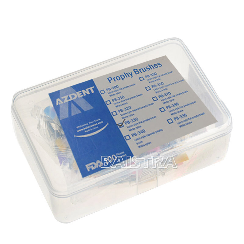 100pzas Dental Cepillos Dentales de Tazón para Pulir Tipo Plano de Nylon AZDENT