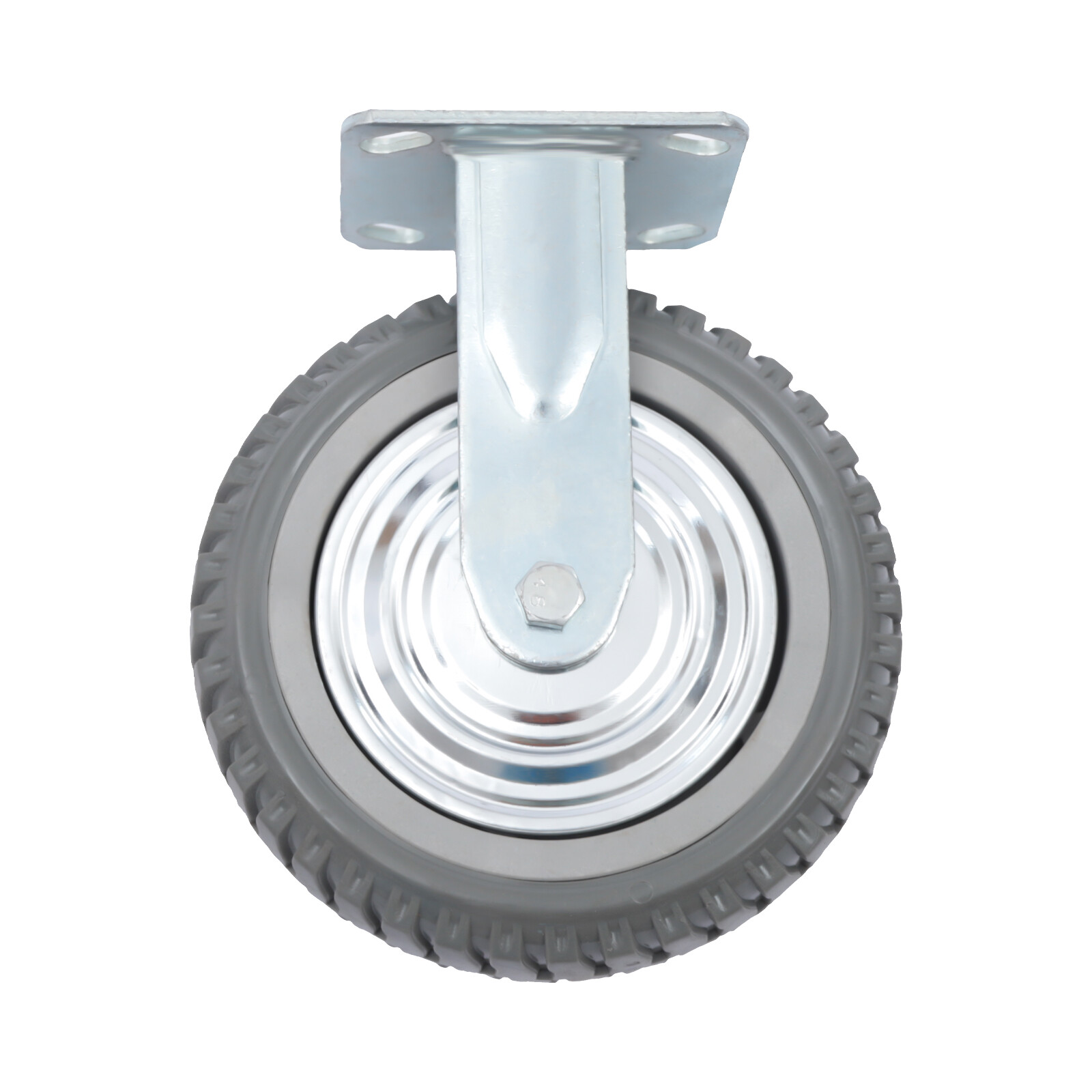 4PCs 8 inch Dustproof Handling Wheels Fixed+Brake Heavy Duty Solid Caster Wheels