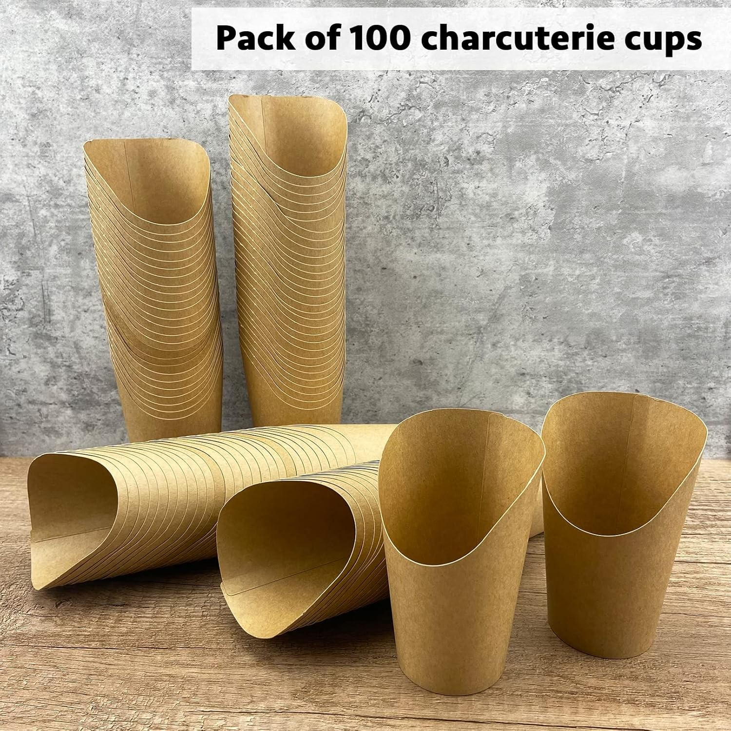 100 Charcuterie Cups 12oz Paper French Fry Holders for All