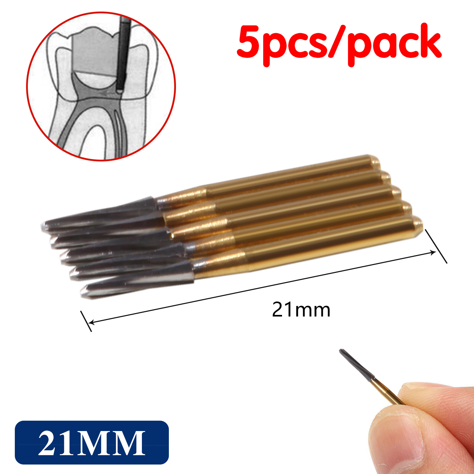 5-100 pcs Dental Carbide Bur Endo-Z Tungsten Steel Drills FG 21mm/23mm/25mm/28mm