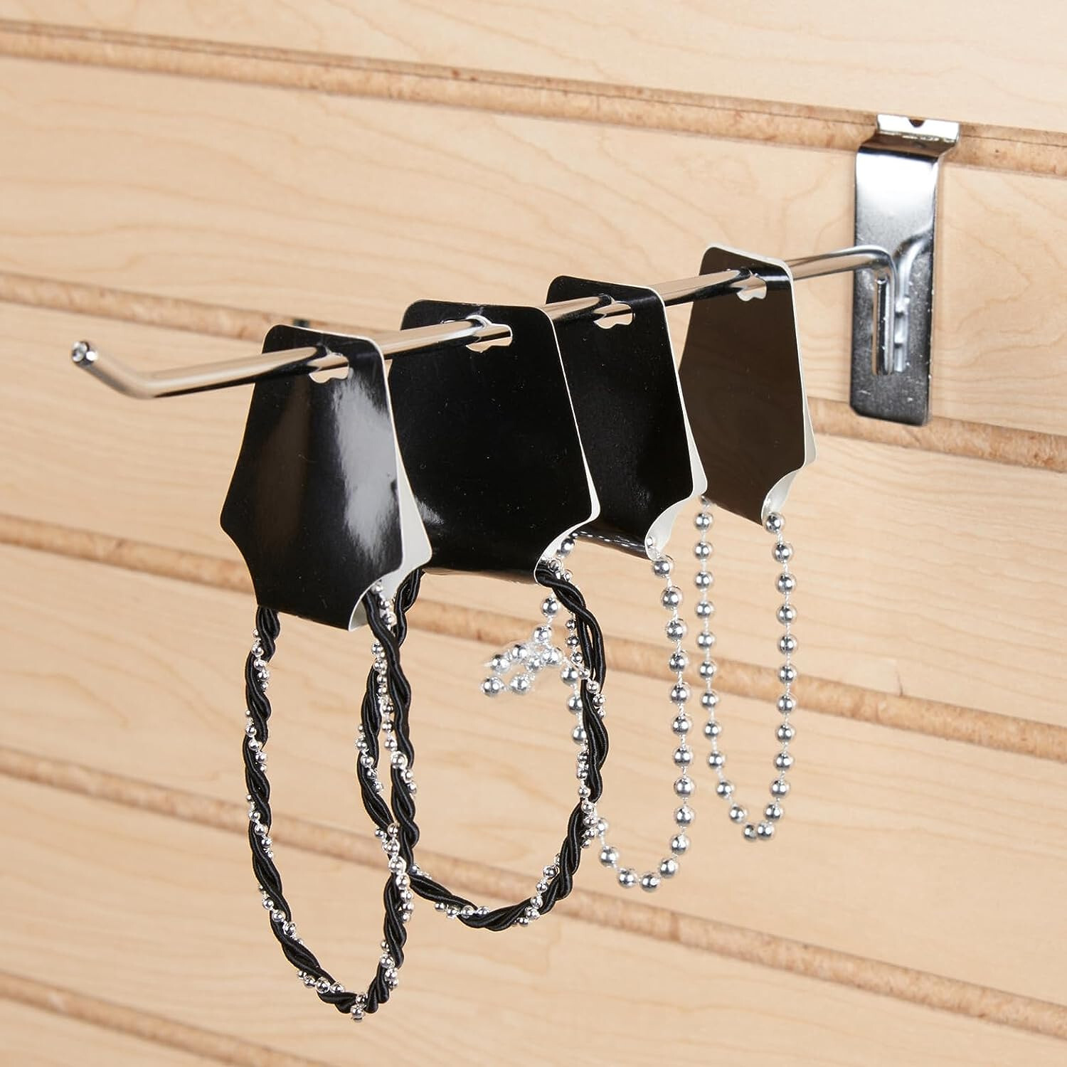 100 Chrome 12" Slatwall Peg Hooks Slat Wall Retail Display 6 mm Diameter Tubing