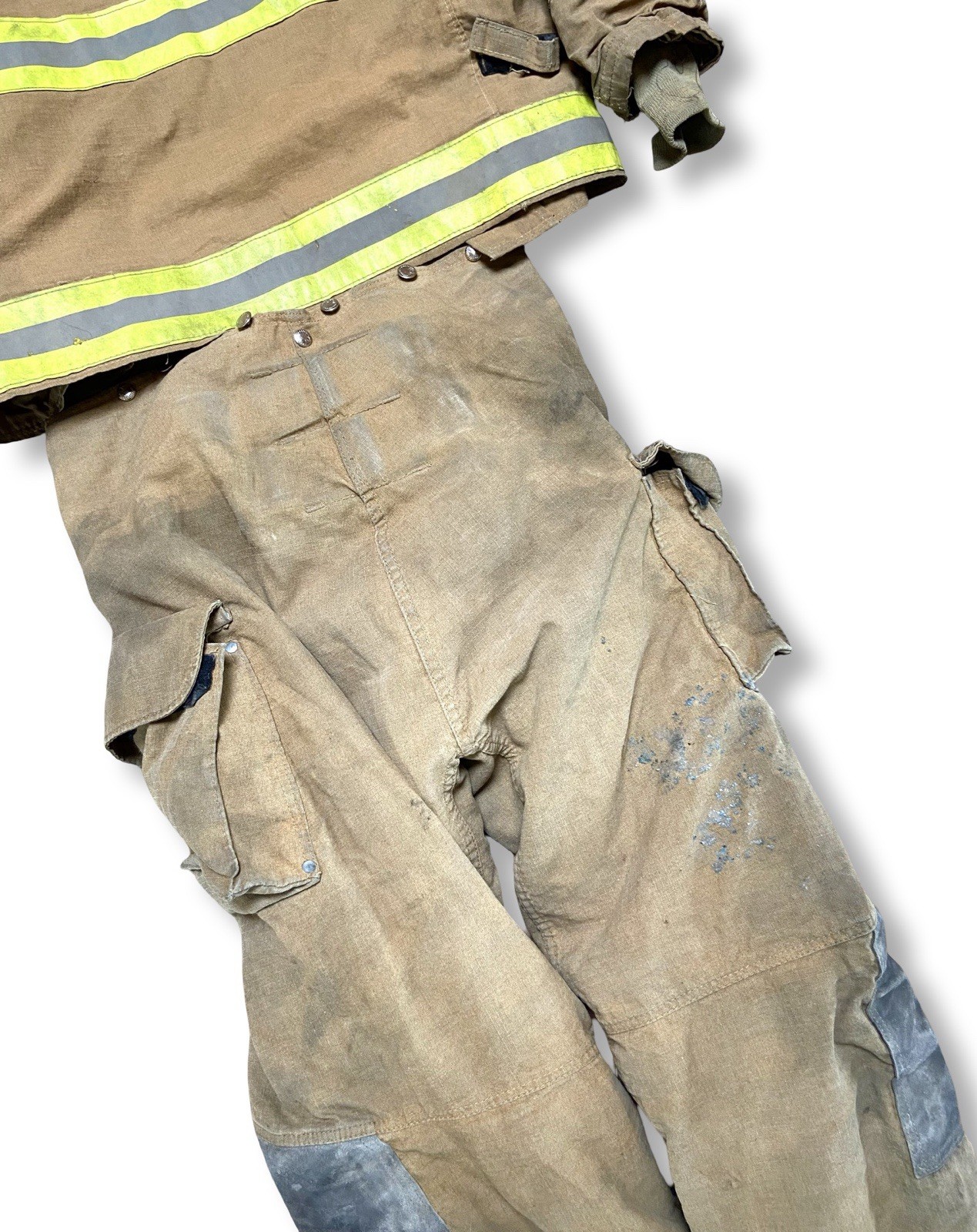 Vintage 80s 90s Janesville Turnout Gear Firefighter Uniform Coat Pants Sz 48/29R