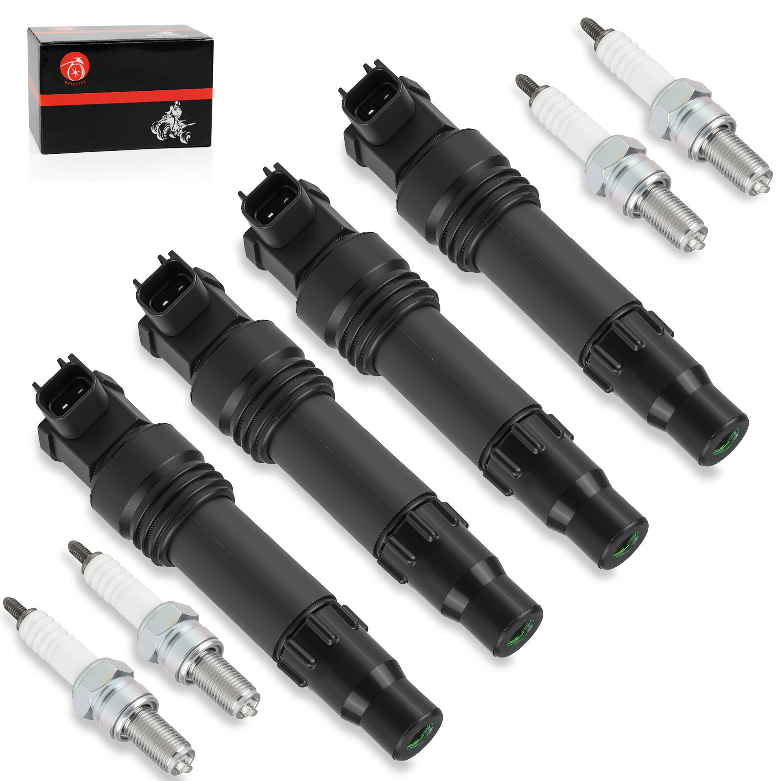 4 Ignition Coils Iridium Spark Plugs For Suzuki Hayabusa 1300 GSX1300R RZ BK BKA