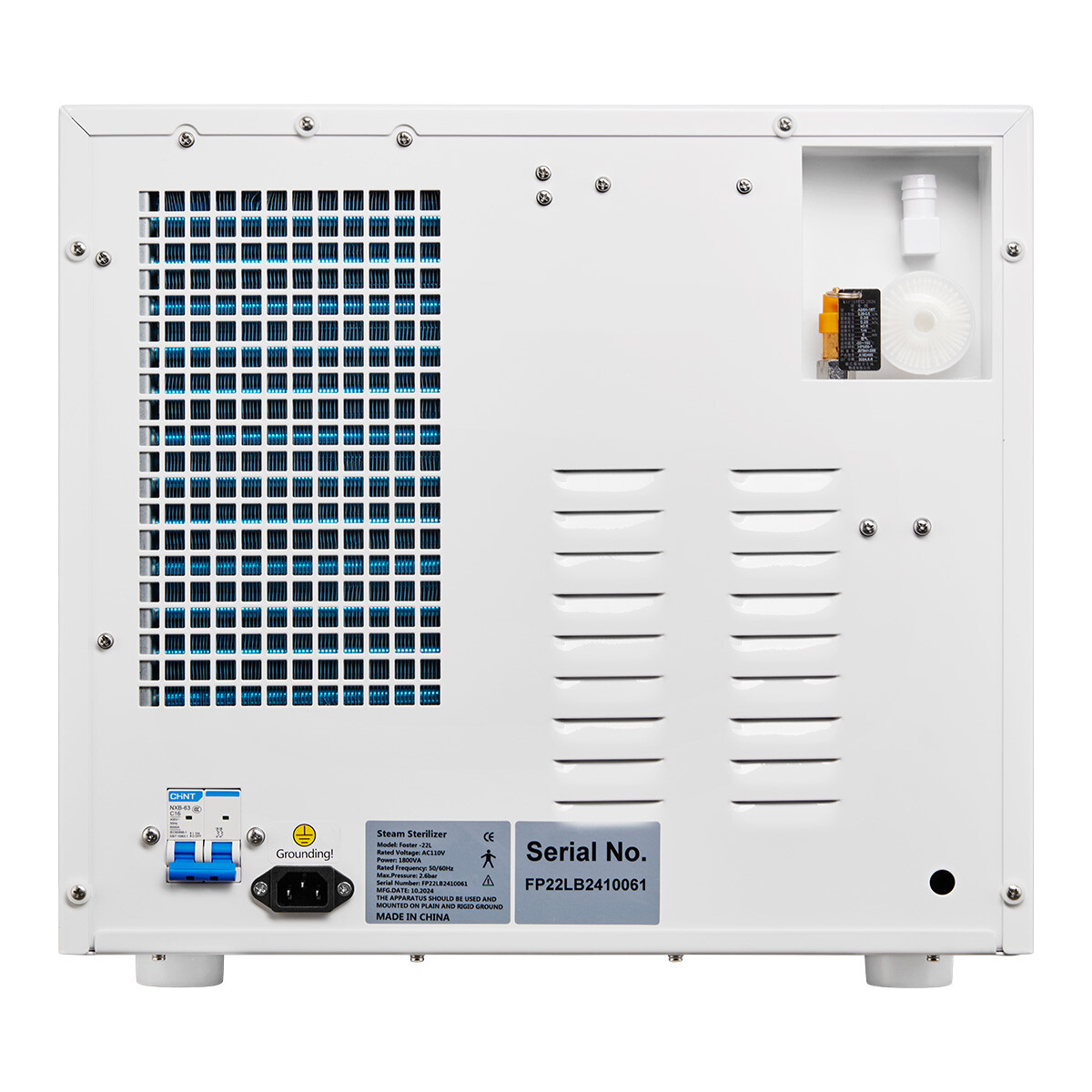 18L Dental Autoclave Steam Sterilizer Medical Class B Sterilization LCD Printer