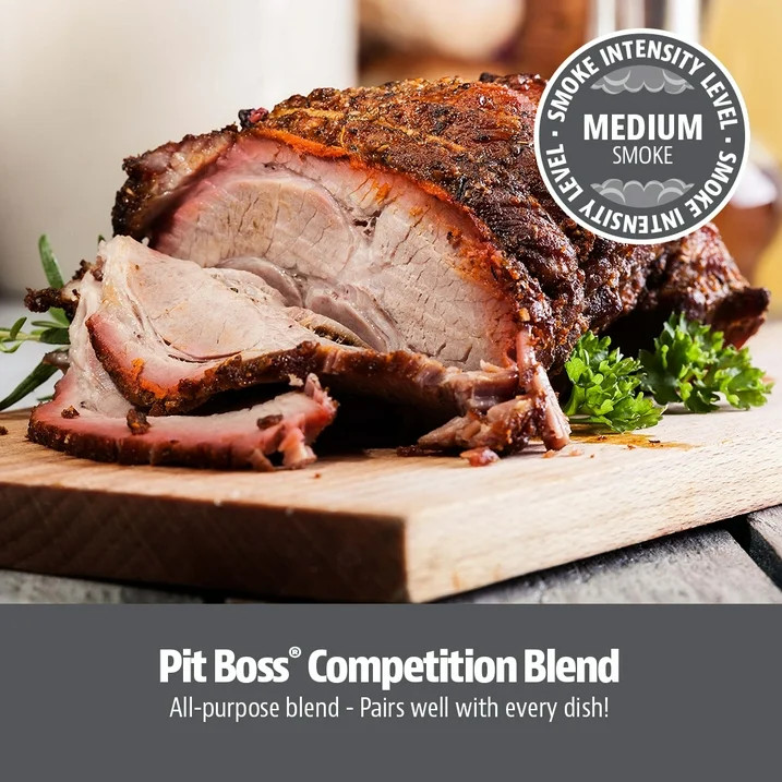 Pit Boss Hardwood BBQ Pellets Competition Blend 40 lb Bag All Natural, No Fees