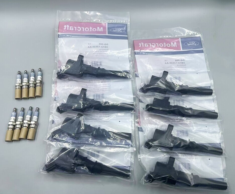 8PCS OEM Motorcraft Ignition Coil DG508 &Spark Plug SP479 For Ford F150 4.6 5.4L