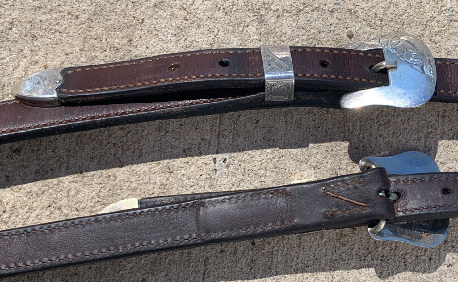 VOGT Sterling Silver Horse Show SLIDING ONE EAR HEADSTALL Leather Western Bridle