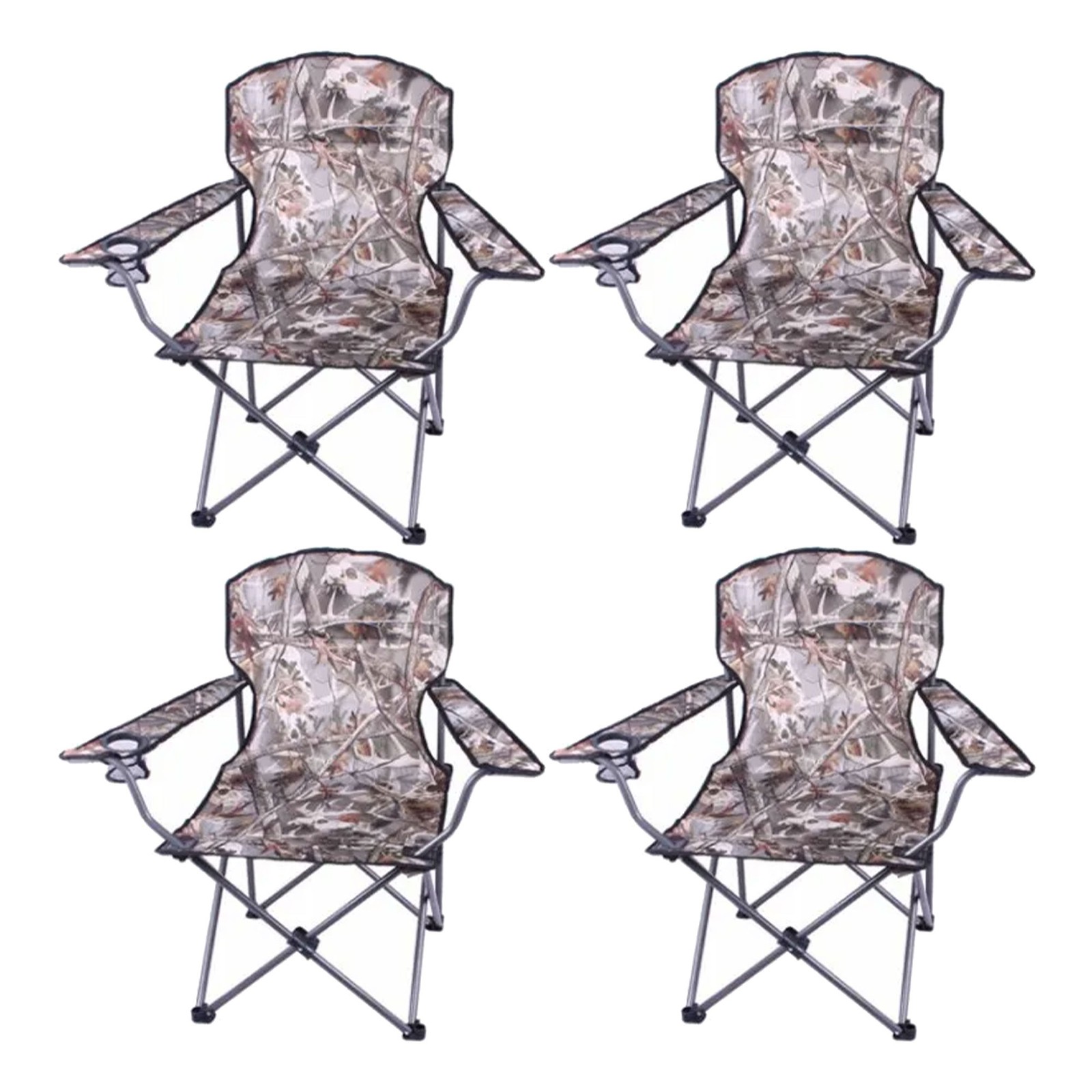 Four Seasons Courtyard Oversized Polyester Arm Chair w/Durable Steel Frame, Camo