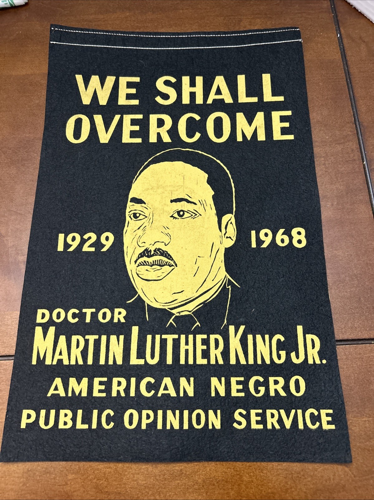 1963 John F Kennedy JFK 1968 Martin King Luther Memorial Felt Banner ORIGINAL