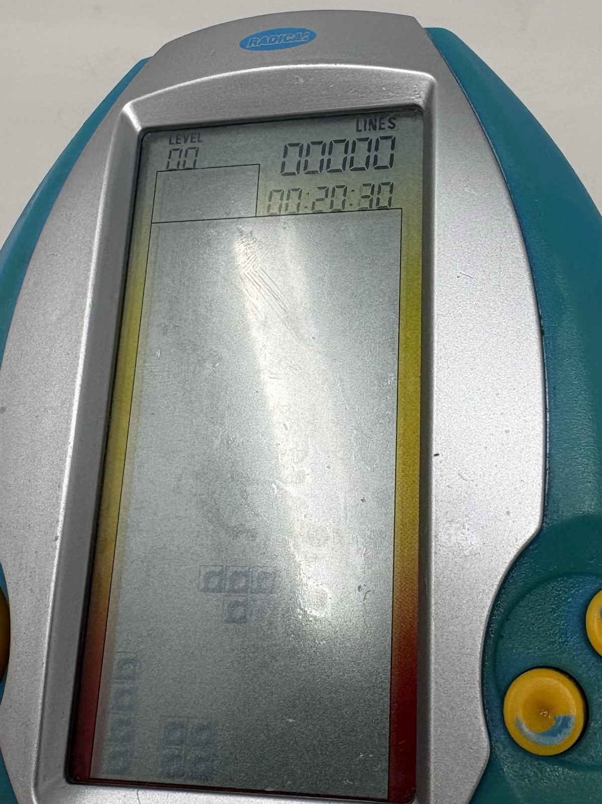 Vintage 2005 Radica Tetris Handheld Electronic Game Blue Silver Tested WORKS!