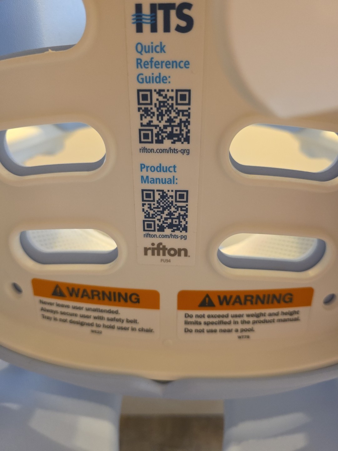 Rifton HTS Z110 Hygiene Toileting System, Small Size, 75 Lb Capacity