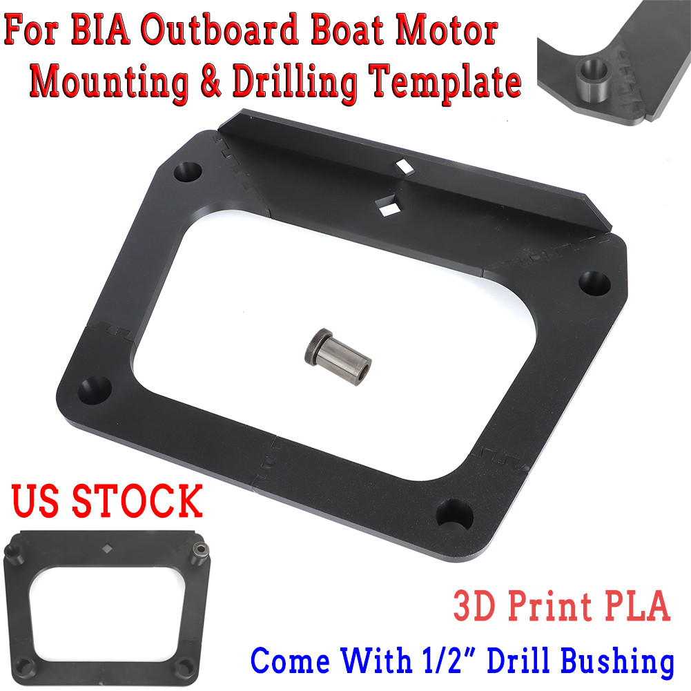 Mounting & Drilling Template For BIA Outboard Boat Motor W/ 1/2” Drill Bushing