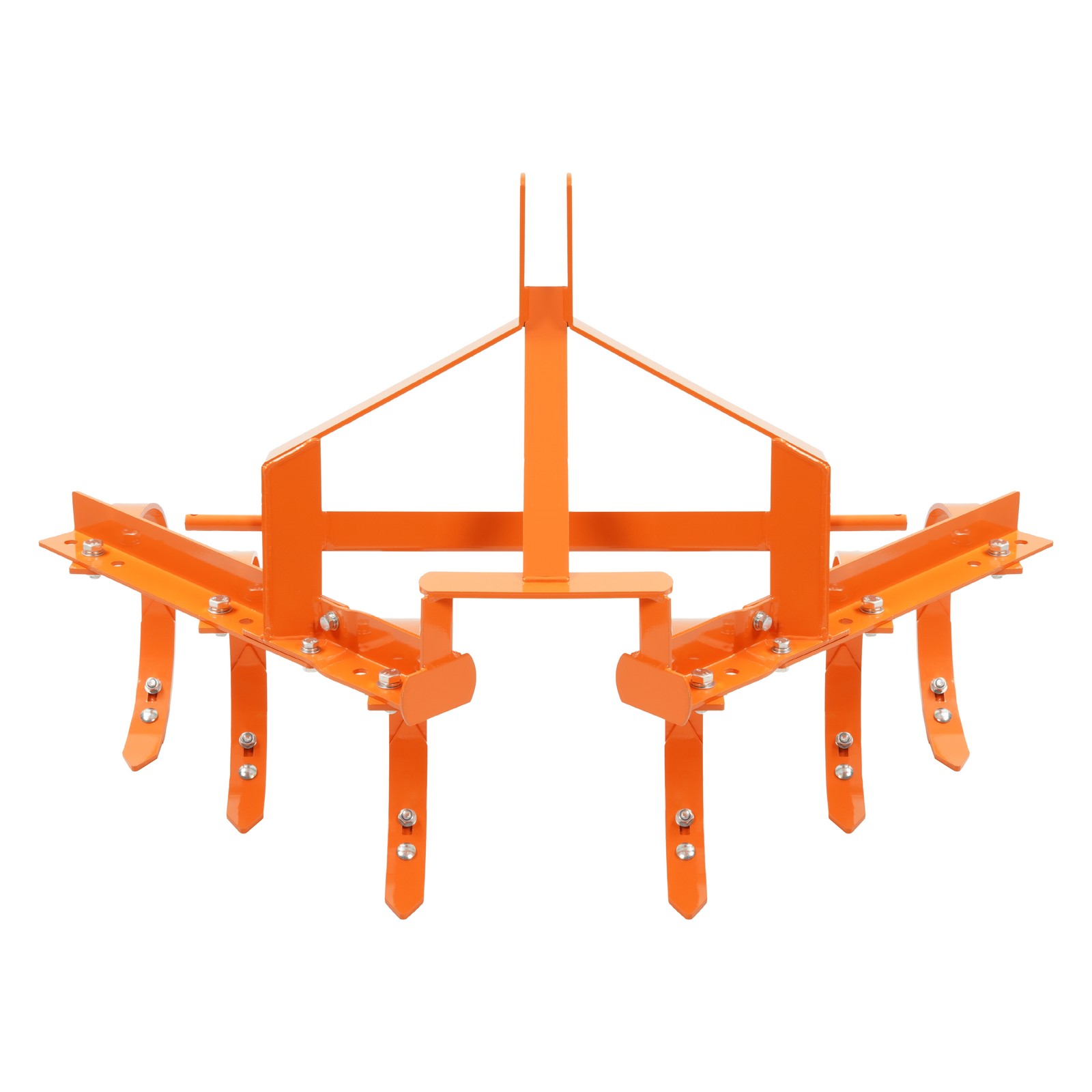 Cultivator with 6 Spring Steel Shanks 3 Point Quick Hitch Adujustable 18in-40in