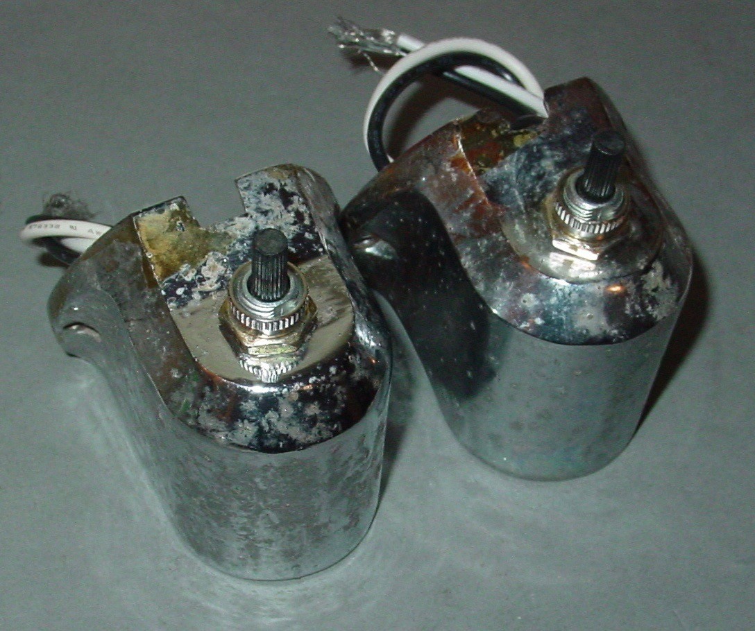 2 Vintage Boat Sconces Lot Art Deco Low Profile Compact Chrome Light Fixture